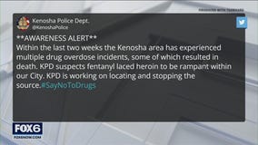 Kenosha drug overdoses, police warn of fentanyl