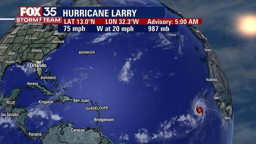 Hurricane Larry expected to become powerful Category 4 storm