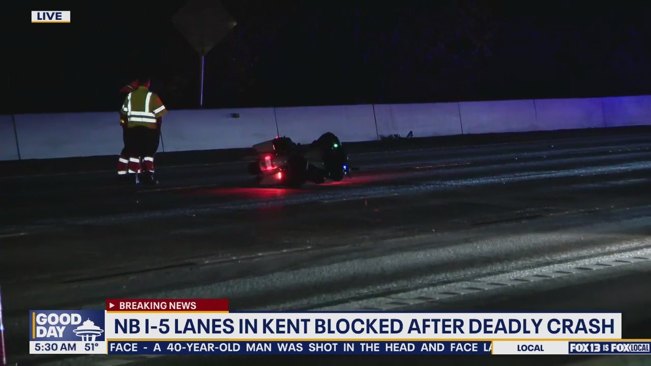Troopers investigating deadly crash on I-5 in Kent, WA