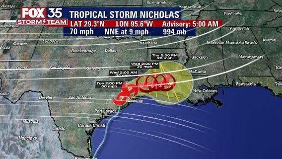 Hurricane Nicholas makes landfall in Texas