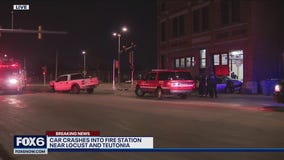 Car crash into Milwaukee fire station