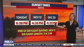 First fall snow for highlands, Seattle weather stabilizing for workweek