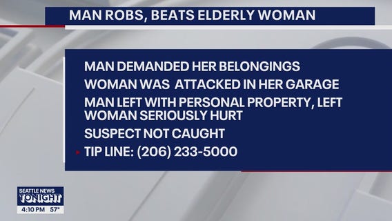 Man robs, beats elderly woman in Seattle
