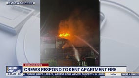 Kent, WA apartment fire displaces multiple famlies