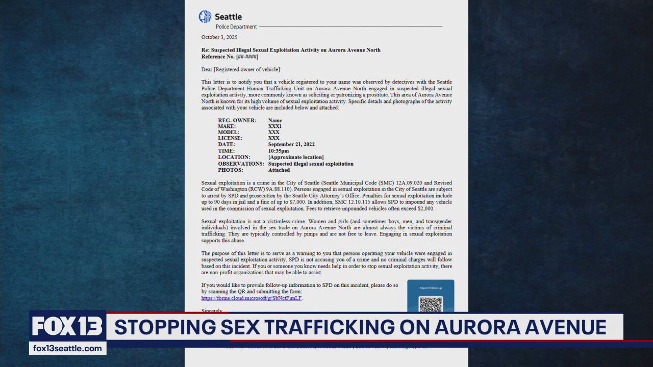 New Seattle Police Strategy Targets Sex Buyers on Aurora Avenue