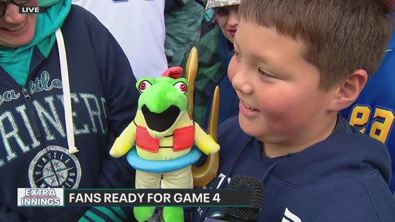 Mariners fans camp out at T-Mobile Park for ALCS Game 4