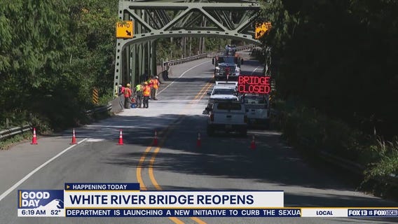 White River Bridge to reopen Friday in WA