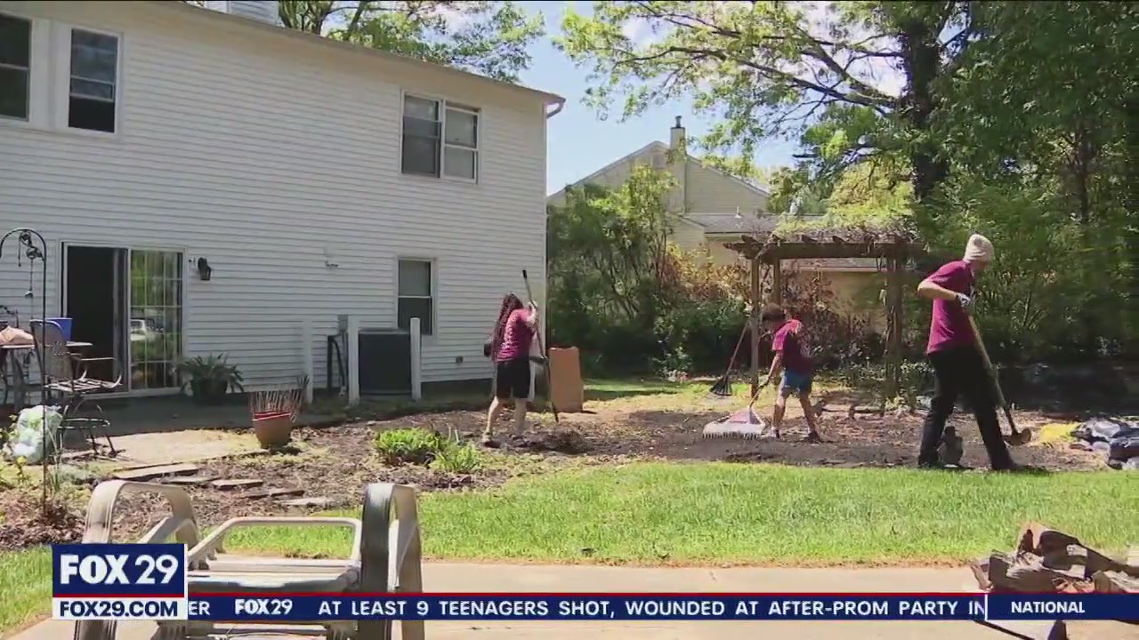 Rowan University students help neighbors clean up community