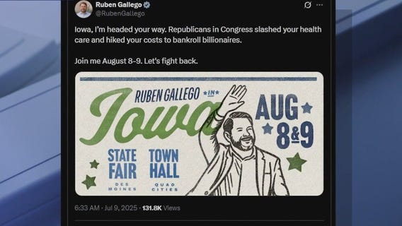 AZ Sen. Ruben Gallego to visit Iowa