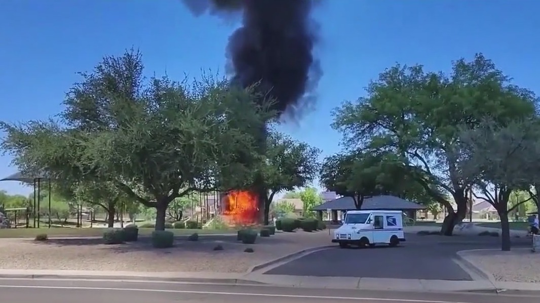 Teen arrested after fireworks damage playground