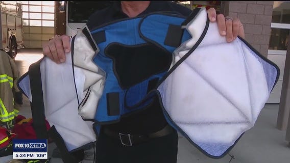 Fire dept. crews keep cool in the heat