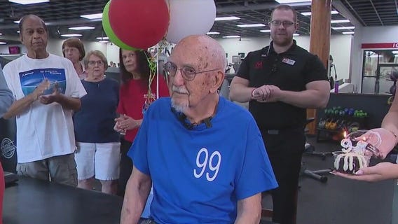 Mesa man celebrates 99th birthday at the gym