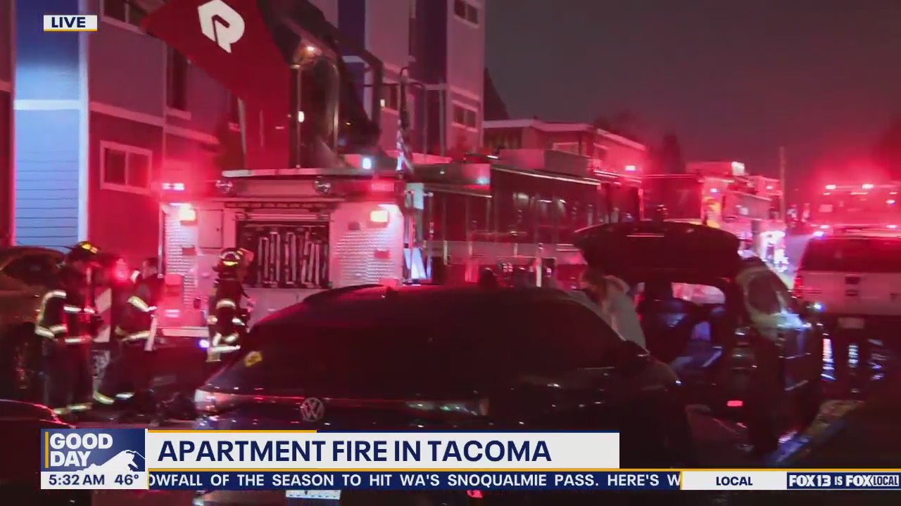 Apartment fire in Tacoma