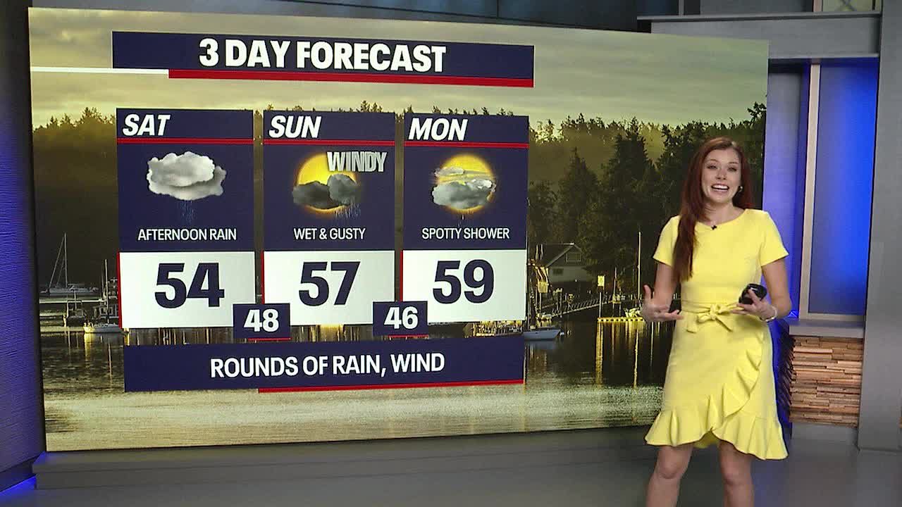 Seattle weather: Gusty winds this weekend with rain showers ahead
