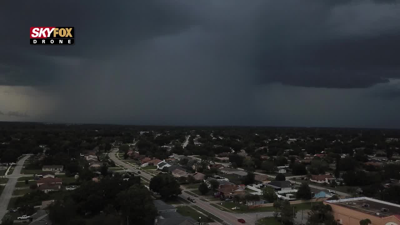 SKYFOX Drone captures lightning while flying over Deltona