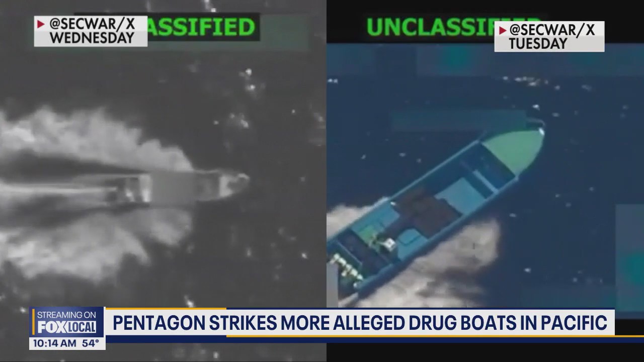 US Pentagon strikes more alleged drug boats in Pacific