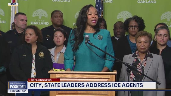 California state leaders address ICE agents