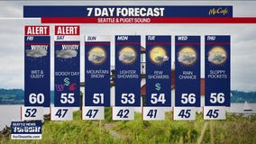 Seattle weather: heavy rain and gusty winds