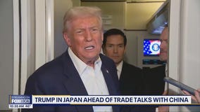Trump in Japan ahead of trade talks with China