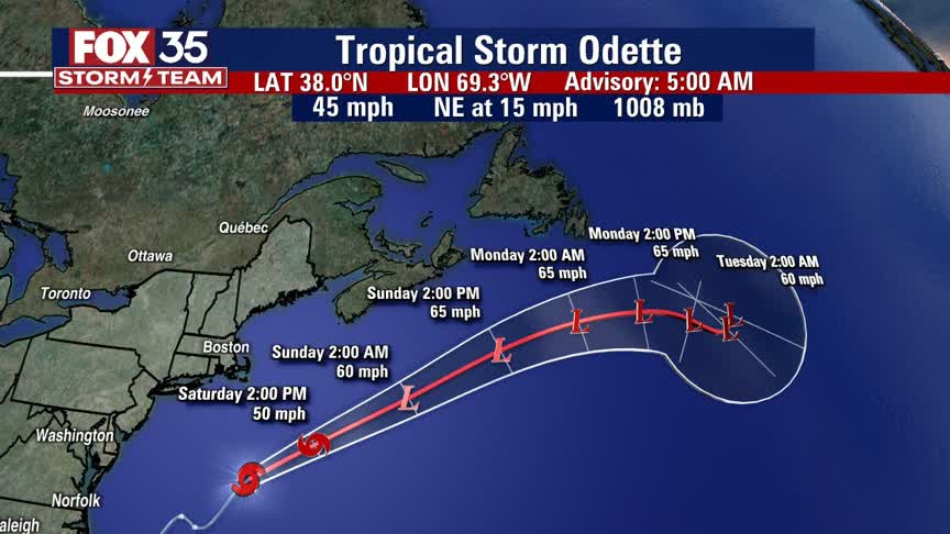 Tropical Storm Odette and tracking the tropics: September 18, 2021