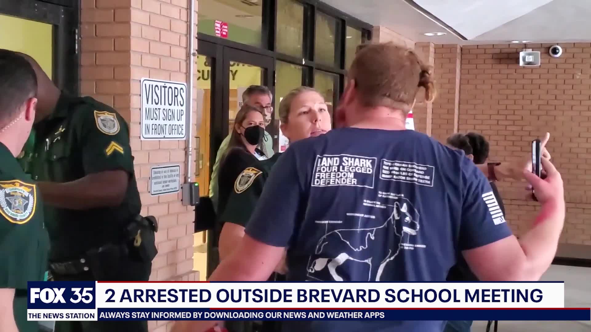 2 arrested outside Brevard County School Board building | FOX 35 Orlando