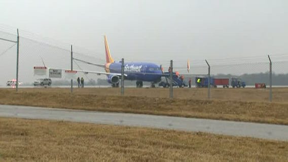 VIDEO: Southwest Airlines plane skids off runway at BWI Airport