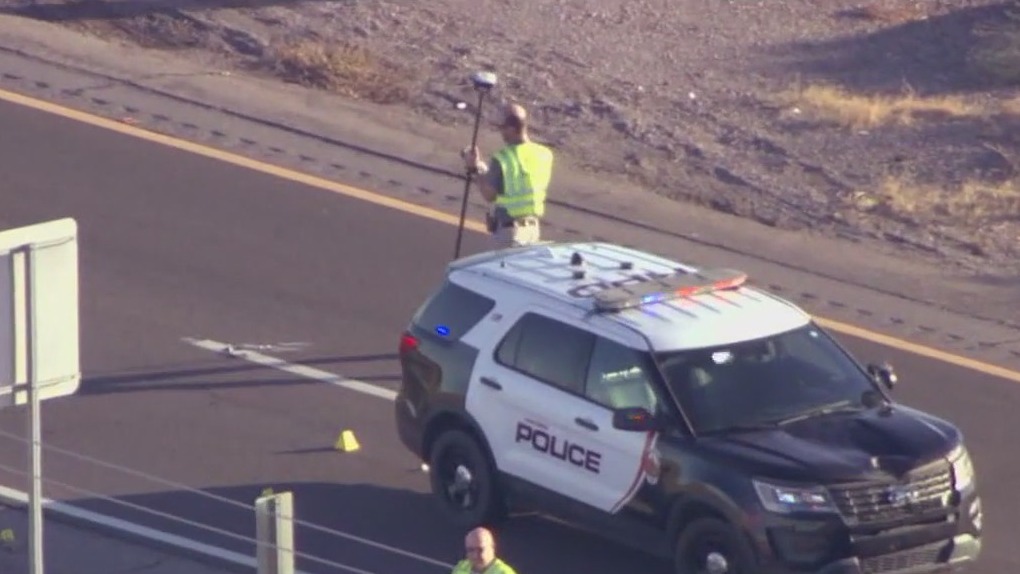 Deadly pedestrian crash involving police car on U.S. 60