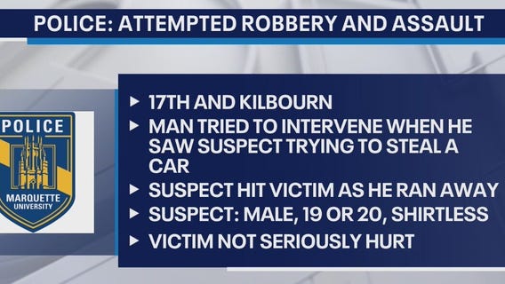 Marquette police: Attempted vehicle theft, assault near 17th and Kilbourn