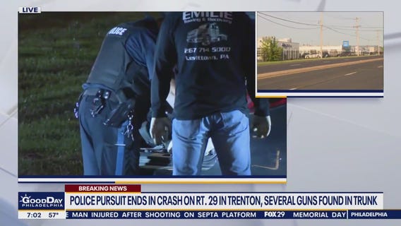 Trenton crash believed to be connected to robbery of Bucks County gun store