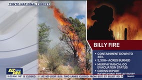 Containment drops on Billy Fire burning in Gila County