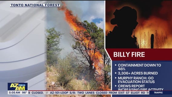 Containment drops on Billy Fire burning in Gila County