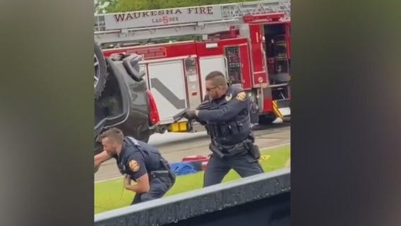 Waukesha rollover crash, viewer video shows tense moments