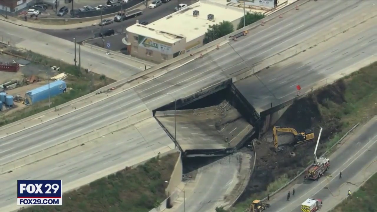 Portion of I-95 collapses in NE Philly after tanker fire