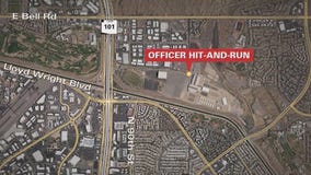 Scottsdale PD officer is OK after being hit by a car