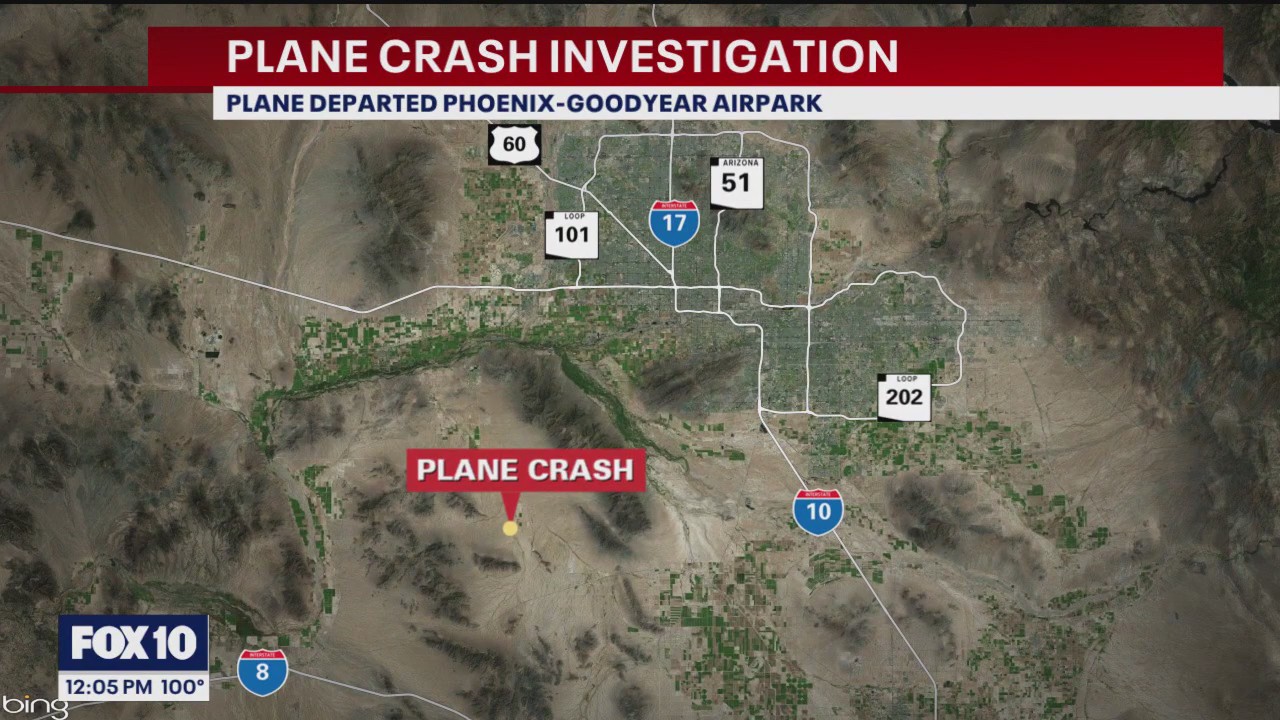 Plane crash investigation near Goodyear