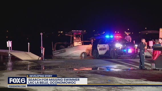 Search for missing swimmer in Lac La Belle