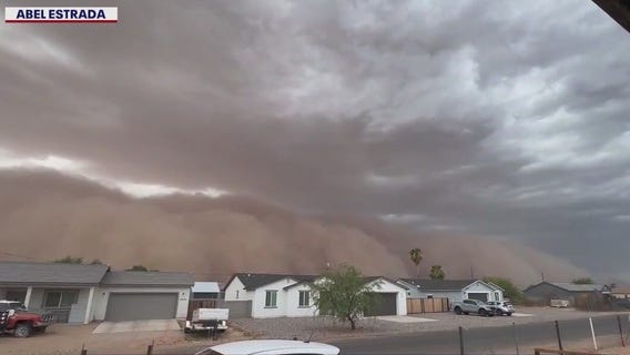 Aftermath of dust storm in San Tan Valley