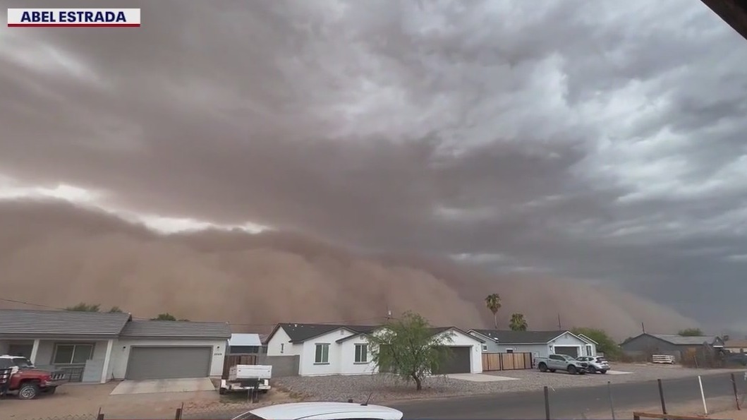 Aftermath of dust storm in San Tan Valley