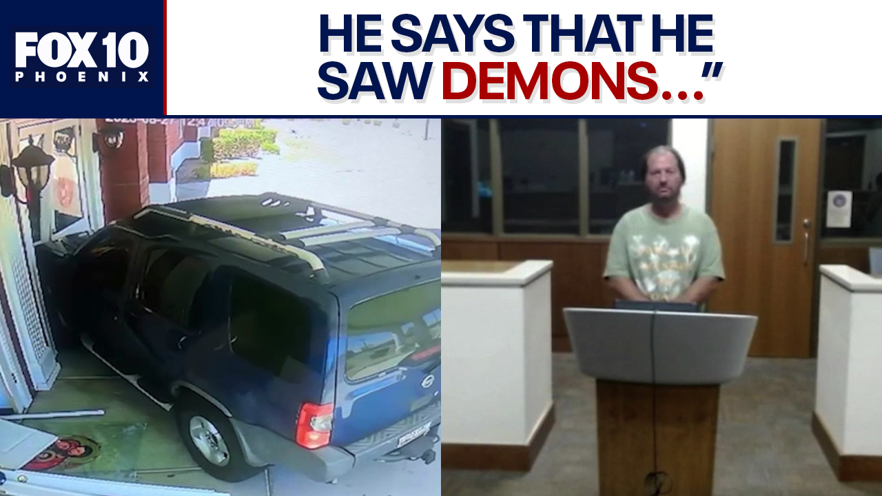 AZ man allegedly crashed SUV through church front