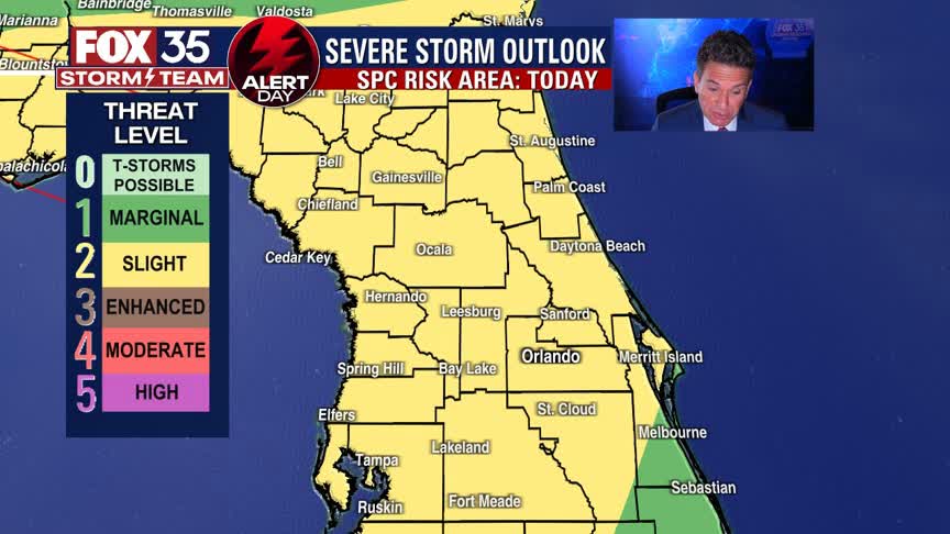 FOX 35 Storm Alert Day: Strong to severe storms possible for Central Florida