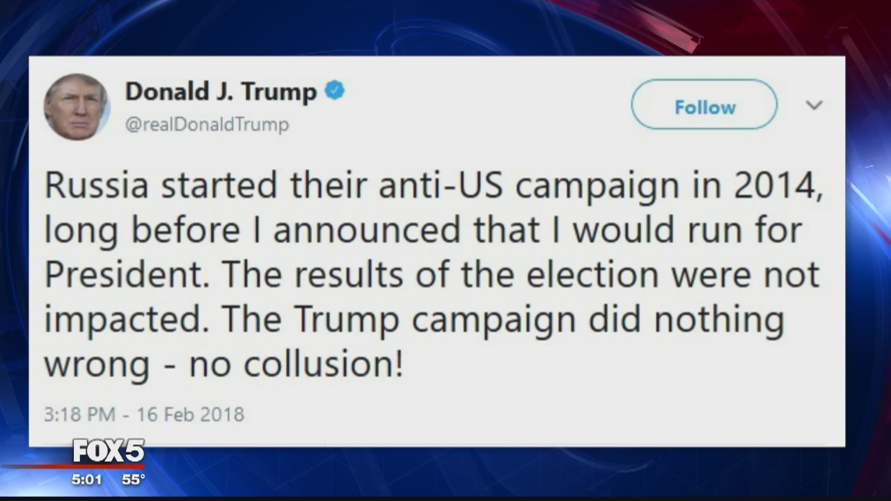 13 Russians charged with meddling in 2016 presidential race