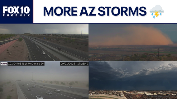 Dust storm, rain arrive in the Phoenix area