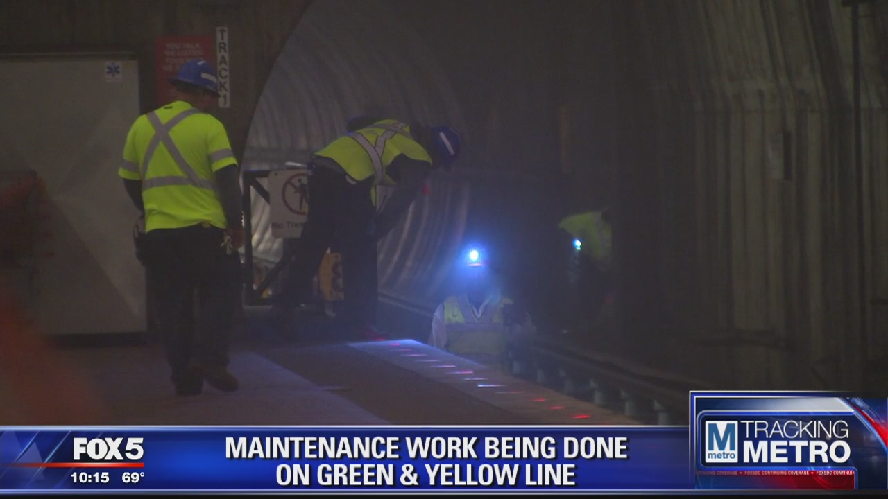 Unscheduled track work to impact service on Green, Yellow lines Friday morning