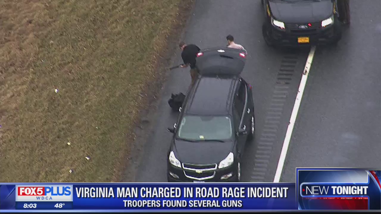 Police: Va. man arrested for road rage incident; several weapons found in car