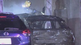 Electric car catches fire, flames spread to Tempe home