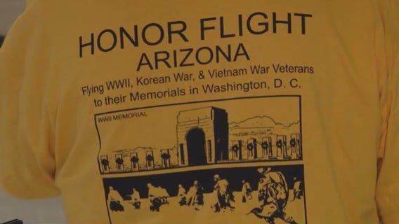 Honor flight heroes take off from Sky Harbor Airport