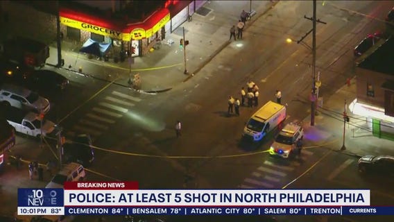 Police: 5 injured in North Philadelphia drive-by shooting that happened at vigil