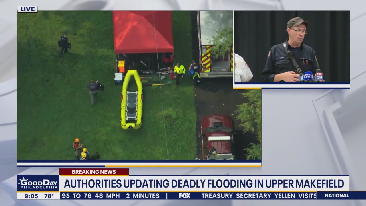 Officials provide update on search for two young children after deadly Bucks County flooding