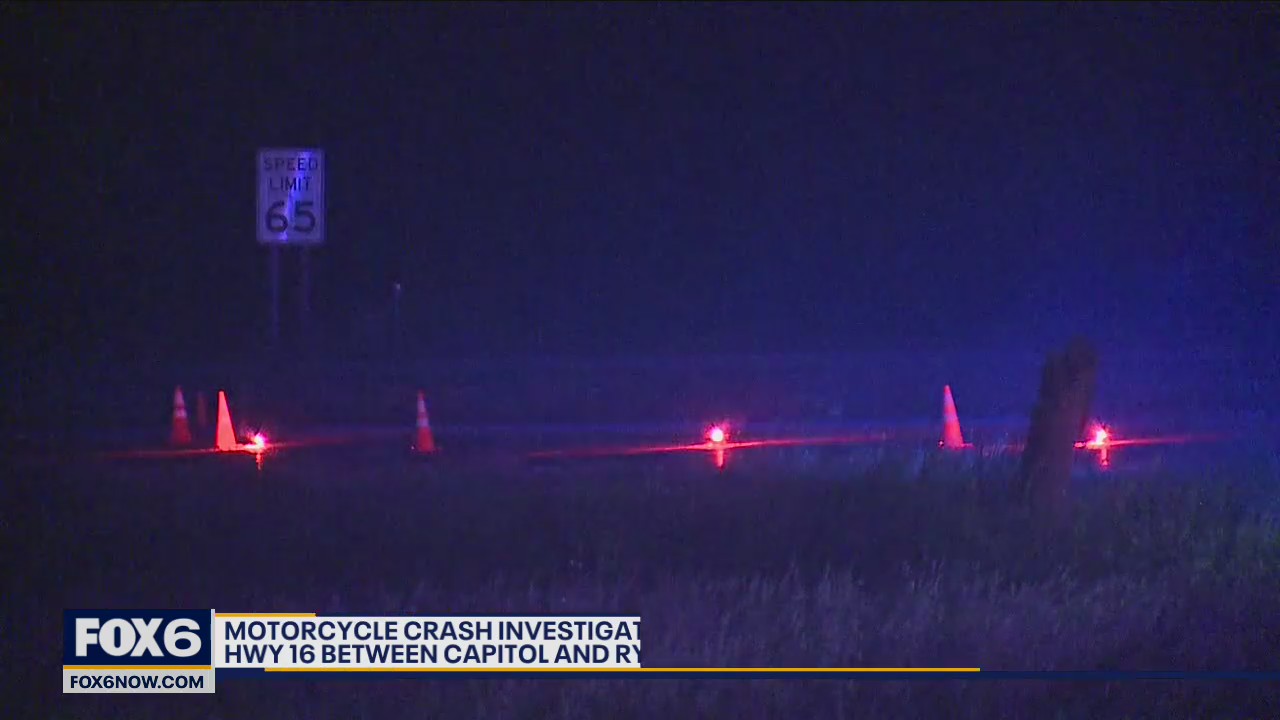 Motorcycle crash on WIS 16