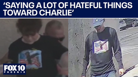Charlie Kirk: Man who damaged memorial wears same shirt as alleged shooter